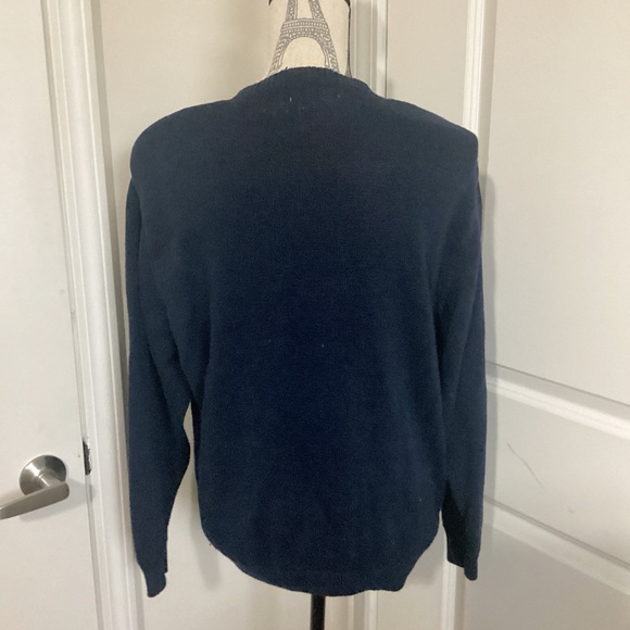 Koret Women’s NavyBlue Pearl & Floral Embroidery Pearl Button Down LS Cardigan - Picture 4 of 5